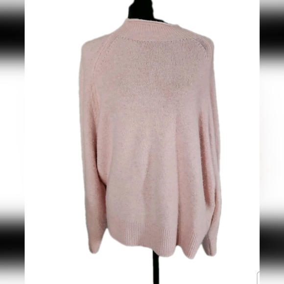 J. Crew Womens Baby Pink Merino Wool Blend Rollneck Sweater Supersoft yarn XXL - Picture 3 of 12